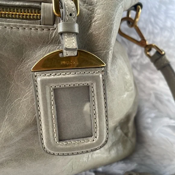 Authentic Prada Vitello Shine Baulleto Bag- Used Condition As Is - with COA - Picture 4 of 17